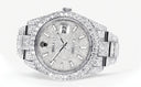 Diamond Iced Out Rolex Datejust 41 | 25 Carats Of Diamonds | Custom Diamond Dial | Two Row | Oyster Band