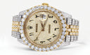 Diamond Iced Out Rolex Datejust 41 | 25 Carats Of Diamonds | Custom Full Diamond Arabic Numeral Diamond Dial | Two Tone | Jubilee Band