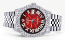 Womens Rolex Datejust Watch 16200 | 36Mm | Red Black Roman Numeral Dial | Two Row 4.25 Carat Bezel | Jubilee Band