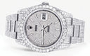 Iced Out Rolex Datejust 36 MM | Stainless Steel | 16.5 Carats of Diamonds | Full Diamond Diamond Dial | Oyster Band | Model 116200