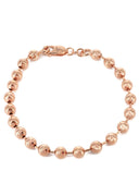 14K Rose Gold Bracelet Dog Tag Women