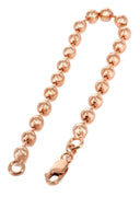 14K Rose Gold Bracelet Dog Tag Women