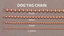 14K Rose Gold Chain - Dog Tag Chain