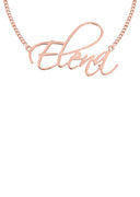 Ladies Plain Rose Gold Name Plate Necklace | Appx. 7 Grams