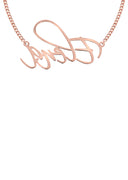 Ladies Plain Rose Gold Name Plate Necklace | Appx. 7 Grams