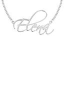 Ladies Plain White Gold Name Plate Necklace | Appx. 7 Grams