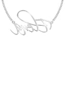 Ladies Plain White Gold Name Plate Necklace | Appx. 7 Grams