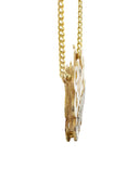 Ladies Two Tone Diamond Cut Name Plate Necklace | Appx. 11.4 Grams
