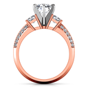 Three Stone Diamond EngagementRing Ivana 14K Rose Gold