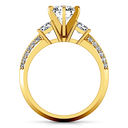 Three Stone Diamond Engagement Ring Ivana 14K Yellow Gold
