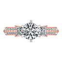 Three Stone Diamond EngagementRing Ivana 14K Rose Gold