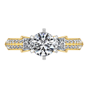 Three Stone Diamond Engagement Ring Ivana 14K Yellow Gold