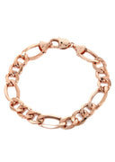 14K Rose Gold Bracelet Hollow Figaro