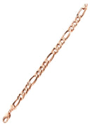 14K Rose Gold Bracelet Hollow Figaro