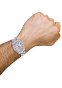 Mens Rolex Datejust Watch 16200  | 36Mm | Color Baguettes Diamond Dial | Fluted Bezel | Jubilee Band