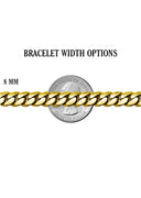 Gold Plated Mens Iced Out Solid Franco Bracelet