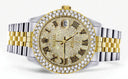Diamond Gold Rolex Watch For Men 16233 | 36Mm | Diamond Gold Roman Numeral Dial | Two Row 4.25 Carat Bezel | Jubilee Band