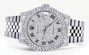 Womens Rolex Datejust Watch 16200 | 36Mm | Full Diamond Roman Numeral Dial | Two Row 4.25 Carat Bezel | Jubilee Band