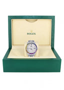 Diamond Gold Rolex Watch For Men 16200 | 36Mm | Rainbow Sapphire Bezel | Iced Out Diamond Dial | Jubilee Band