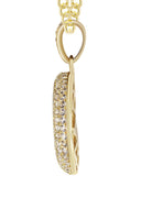 10K Yellow Gold Bubble Letter "G" CZ Necklace | Appx. 4.5 Grams