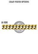 Gold Plated Mens Iced Out Solid Rope Bracelet