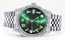 Mens Rolex Datejust Watch 16200  | 36Mm | Green Arabic Dial | Jubilee Band