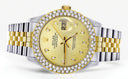 Diamond Gold Rolex Watch For Women 16233 | 36Mm | Custom Gold Dial | Two Row 4.25 Carat Bezel | Jubilee Band