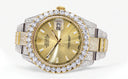 Diamond Iced Out Rolex Datejust 41 | 25 Carats Of Diamonds | Custom Gold Diamond Dial | Two Tone | Oyster Band