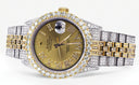 Iced Out Rolex Datejust 36 MM | Two Tone | 10 Carats of Diamonds | Gold Roman Diamond Dial