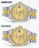 Gold Rolex Datejust Watch 16233 Two Tone for Men | 36Mm | Gold Texture Dial | Jubilee Band