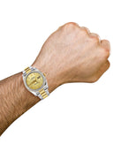 New Style | Diamond Gold Rolex Watch For Men | 36Mm | Gold Dial | Oyster Band