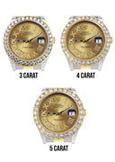 Rolex Datejust II Watch | 41 MM | 18K Yellow Gold & Stainless Steel | Custom Gold Roman Dial | Oyster Band