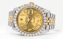 Diamond Iced Out Rolex Datejust 41 | 25 Carats Of Diamonds | Custom Gold Arabic Numeral Diamond Dial | Two Tone | Jubilee Band