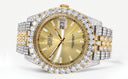 Diamond Iced Out Rolex Datejust 41 | 25 Carats Of Diamonds | Custom Gold Diamond Dial | Two Tone | Jubilee Band