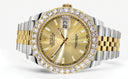 Rolex Datejust II Watch | 41 MM | 18K Yellow Gold & Stainless Steel | Custom Gold Baguette Diamond Dial | Jubilee Band