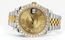 Rolex Datejust II Watch | 41 MM | 18K Yellow Gold & Stainless Steel | Custom Gold Roman Dial | Jubilee Band