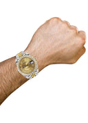 Rolex Datejust II Watch | 41 MM | 18K Yellow Gold & Stainless Steel | Custom Gold Roman Dial | Jubilee Band
