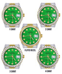 Gold Rolex Datejust Watch 16233 for Men | 36Mm | Green Dial | Jubilee Band