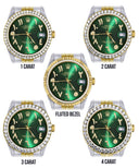 Gold & Steel Rolex Datejust Watch 16233 for Men  | 36Mm | Green Arabic Diamond Dial | Jubilee Band