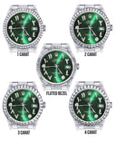 Diamond Mens Rolex Datejust Watch 16200 | 36Mm | Green Arabic Diamond Dial | Oyster Band