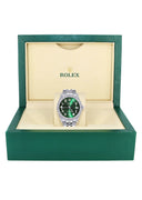 Womens Rolex Datejust Watch 16200 | 36Mm | Green Arabic Diamond Dial | Two Row 4.25 Carat Bezel | Jubilee Band
