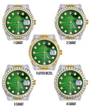 Diamond Rolex Datejust for Men 16233 Two Tone | 36MM | Green Diamond Mother Of Pearl Dial | Jubilee Band