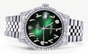 Mens Rolex Datejust Watch 16200  | 36Mm | Green Black Arabic Dial | Jubilee Band