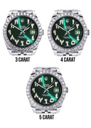 Rolex Datejust II Watch | 41 MM | Custom Green Arabic Diamond Dial | Jubilee Band