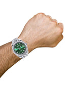 Rolex Datejust II Watch | 41 MM | Custom Green Baguette Diamond Dial | Jubilee Band