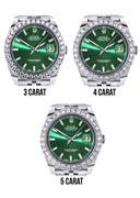 Rolex Datejust II Watch | 41 MM | Custom Green Baguette Diamond Dial | Jubilee Band