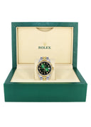 Womens Rolex Datejust Watch 16233 Two Tone | 36Mm | Green Black Arabic Dial | Fluted Bezel | Jubilee Band