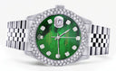 Womens Rolex Datejust Watch 16200 | 36Mm | Green Mother of Pearl Dial | Two Row 4.25 Carat Bezel | Jubilee Band