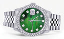 Mens Rolex Datejust Watch 16200 | 36Mm | Green Mother of Pearl Dial | Two Row 4.25 Carat Bezel | Jubilee Band