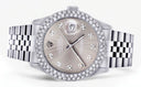 Womens Rolex Datejust Watch 16200 | 36Mm | Grey Dial | Two Row 4.25 Carat Bezel | Jubilee Band